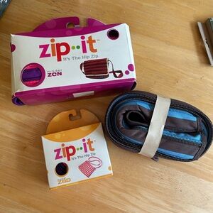 Zipit Blue and Brown Purse